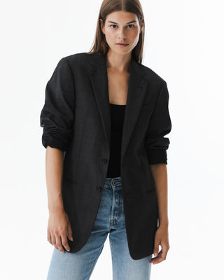 Dark Gray Relaxed Style Blazer
