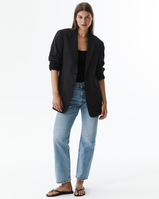 Dark Gray Relaxed Style Blazer
