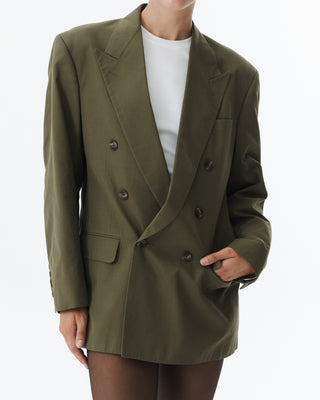 Vintage Double-Breasted Blazer Green