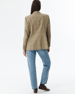 Vintage Classic Plaid Blazer Jacket