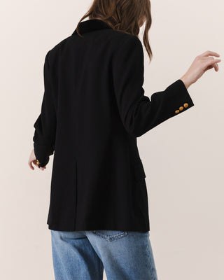 Wool Blazer with Gold Buttons