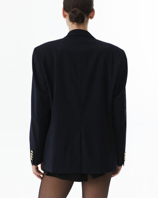 Vintage Navy Blazer with Gold Buttons