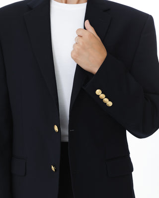 Vintage Navy Blazer with Gold Buttons