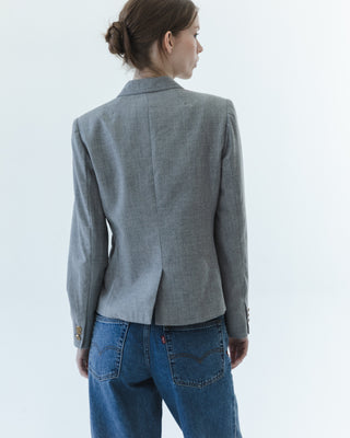 Wool Schoolboy Blazer in Gray