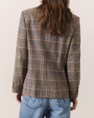 Tan Plaid Wool Blazer