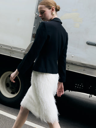 Vintage Fitted Tuxedo Style Blazer