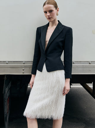 Vintage Fitted Tuxedo Style Blazer