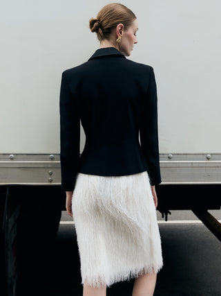 Vintage Fitted Tuxedo Style Blazer