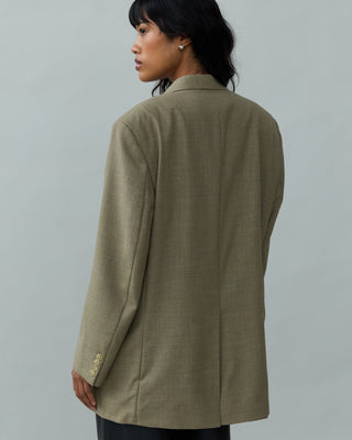 Classic Wool Blazer in Tan