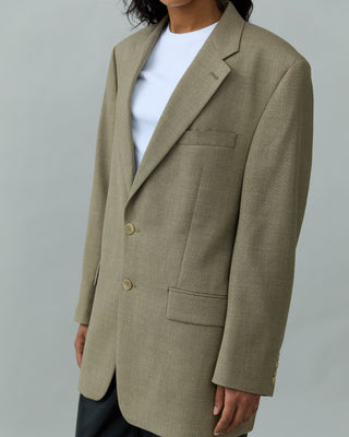 Classic Wool Blazer in Tan