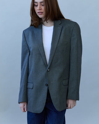 Vintage Classic Blazer in Gray Herringbone
