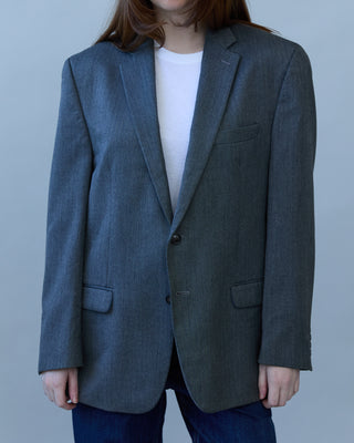 Vintage Classic Blazer in Gray Herringbone