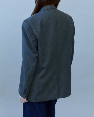 Vintage Classic Blazer in Gray Herringbone