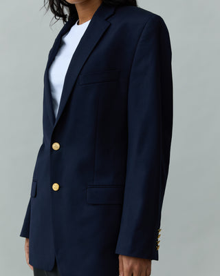 Vintage Blazer with Gold Buttons in Navy