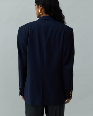 Vintage Blazer with Gold Buttons in Navy