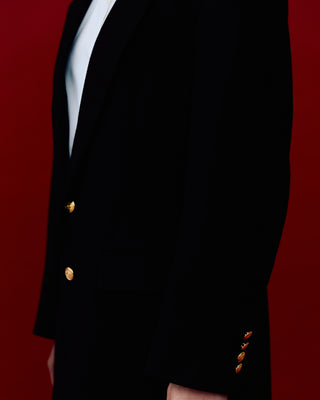 Classic Blazer with Gold Buttons in Black