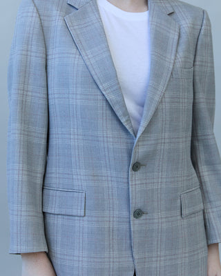 Vintage Classic Blazer in Gray Plaid