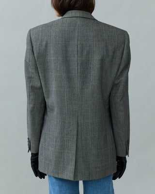 Double-breasted Wool Blazer in Gray
