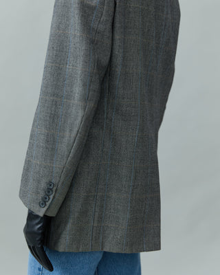 Double-breasted Wool Blazer in Gray