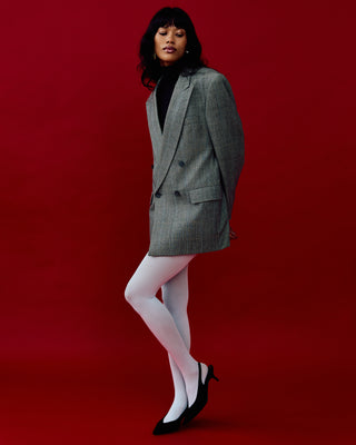 Double-breasted Wool Blazer in Gray