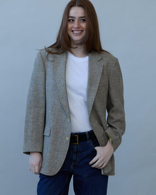 Vintage Blazer in Speckled Gray-Tan