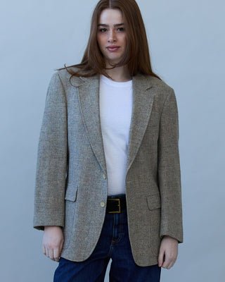 Vintage Blazer in Speckled Gray-Tan