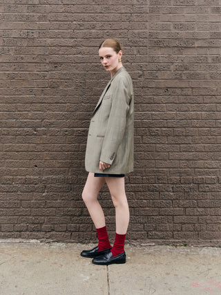 Vintage Oversized Blazer in Taupe