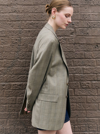 Vintage Oversized Blazer in Taupe