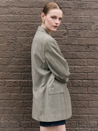 Vintage Oversized Blazer in Taupe