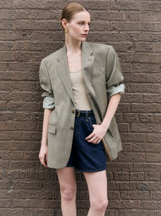 Vintage Oversized Blazer in Taupe