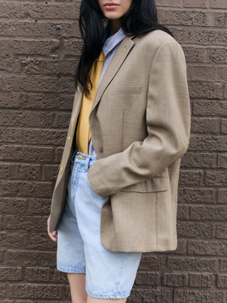 Classic Oversized Blazer in Beige