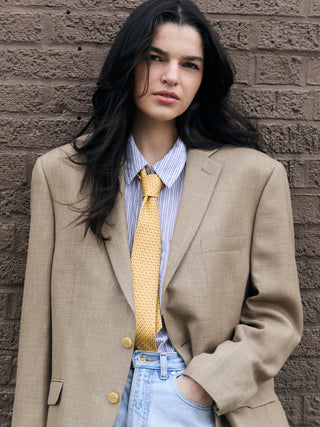 Classic Oversized Blazer in Beige