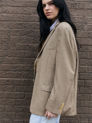 Classic Oversized Blazer in Beige