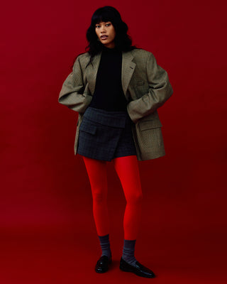 Vintage Wool Blazer in Houndstooth Multi