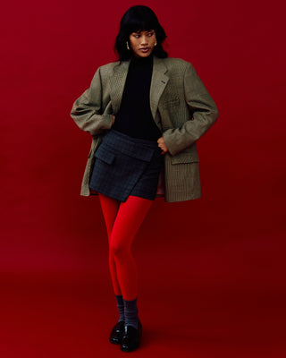 Vintage Wool Blazer in Houndstooth Multi