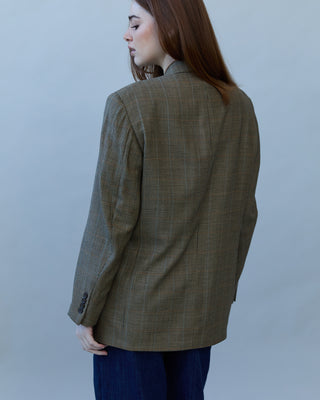 Vintage Wool Blazer in Houndstooth Multi