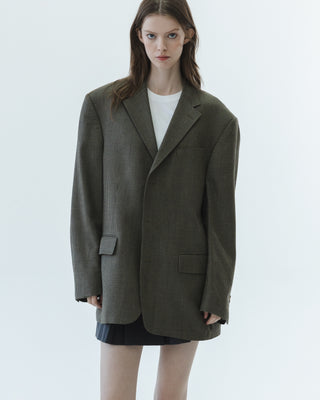 Oscar de la Renta Blazer in Multi Color Plaid