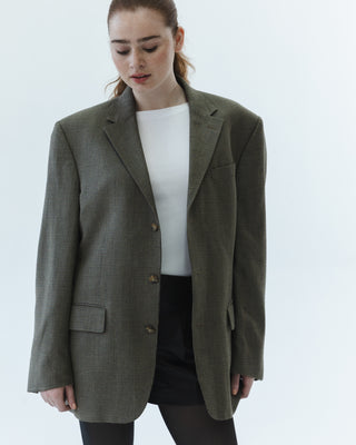 Oscar de la Renta Blazer in Multi Color Plaid