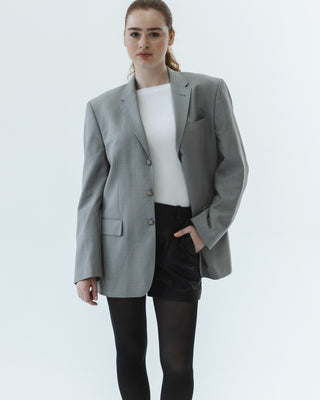 Wool Blazer in Light Gray