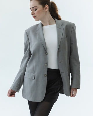 Wool Blazer in Light Gray
