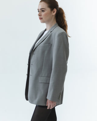 Wool Blazer in Light Gray
