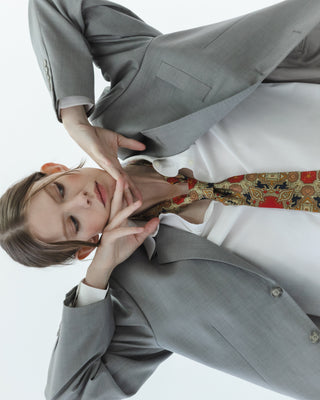 Wool Blazer in Light Gray