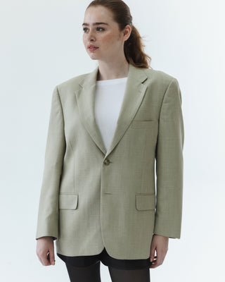 Linen Blend Light Beige Blazer