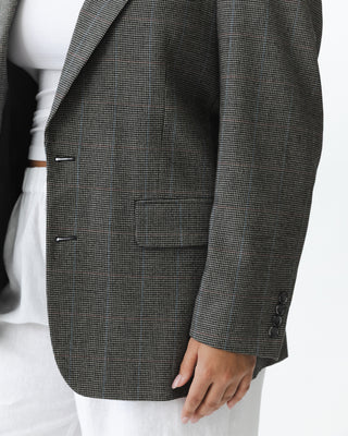 Wool Micro Houndstooth Blazer