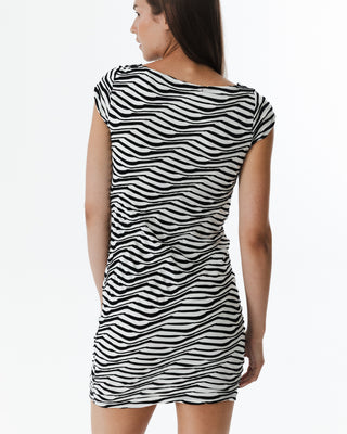 Vintage Zebra Stretch Mini Dress