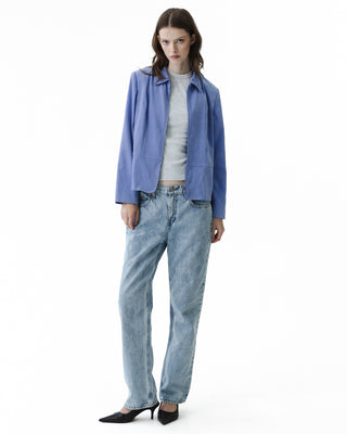 Periwinkle Faux Suede Jacket