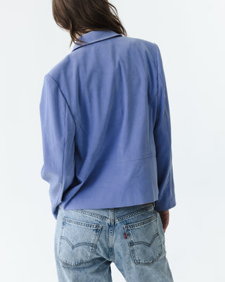 Periwinkle Faux Suede Jacket