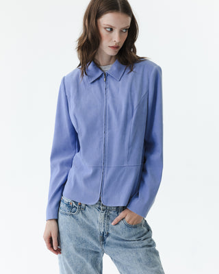 Periwinkle Faux Suede Jacket