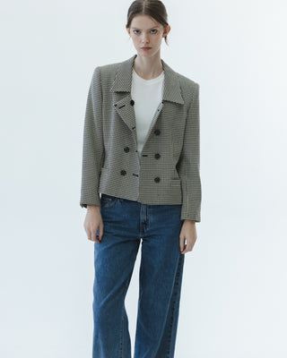 Vintage Houndstooth Jacket in Black and White