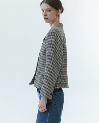 Vintage Houndstooth Jacket in Black and White